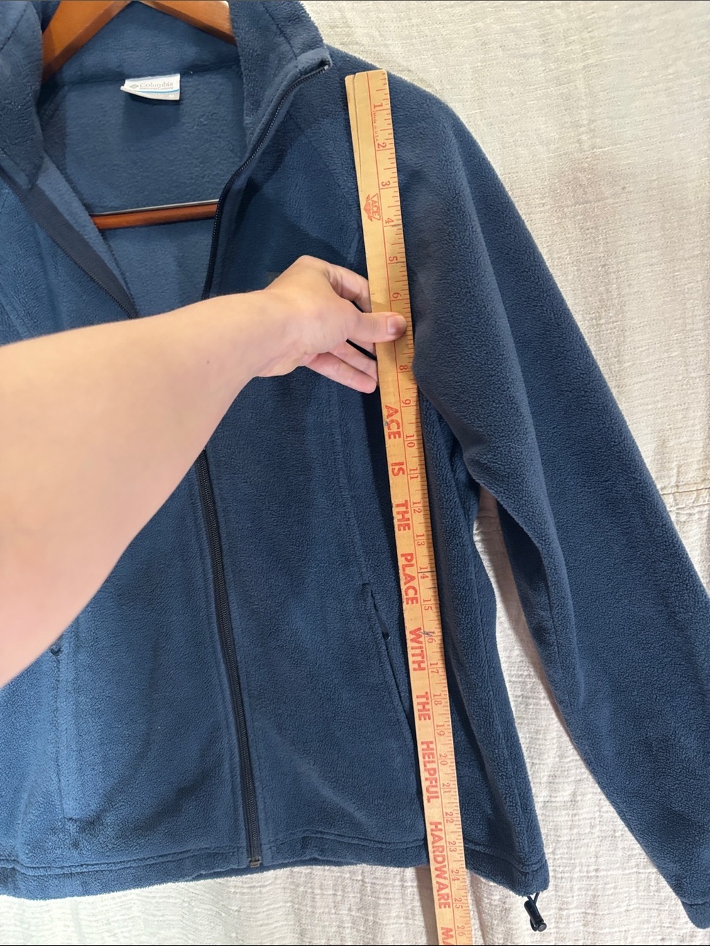 Columbia Dark Blue Full-Zip Teddy Fleece Jacket - Picture 3 of 9